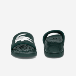 Men Lacoste V0ZN1764 Dark Green White 2D2 Croco Dualiste Synthetic Logo Strap Slides - Image 5