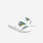 Men Lacoste V0ZN1768 White/Green 082 Croco Synthetic Slides - Image 2