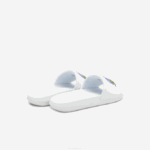 Men Lacoste V0ZN1768 White/Green 082 Croco Synthetic Slides - Image 3