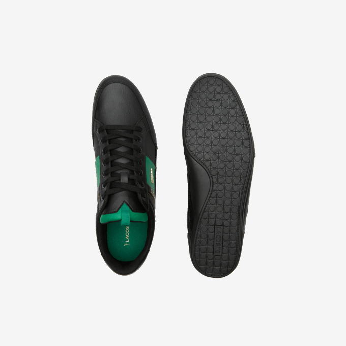 Men Lacoste V0ZN1770 Black & Green 1B4 Chaymon Leather and Carbon Fiber Sneakers - Image 3