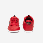 Men Lacoste V0ZN1772 Red Black DS9 Chaymon Leather and Carbon Fiber Sneakers - Image 5