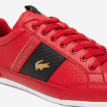Men Lacoste V0ZN1772 Red Black DS9 Chaymon Leather and Carbon Fiber Sneakers - Image 6