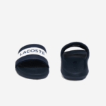 Men Lacoste V0ZN1775 Navy & White 092 Croco Textile Logo Slides - Image 5