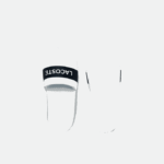 Men Lacoste V0ZN1776 White & Navy 042 Croco Textile Logo Slides - Image 4