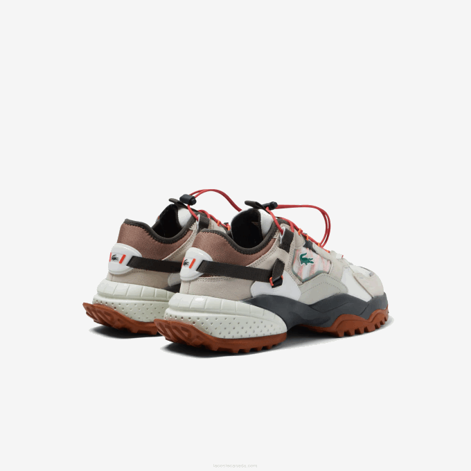 Men Lacoste V0ZN1777 Off White & Brown OW8 L-Guard Breaker Textile Outdoor Shoes - Image 3