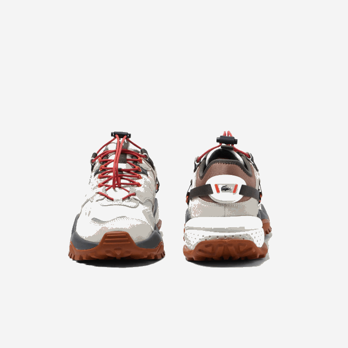 Men Lacoste V0ZN1777 Off White & Brown OW8 L-Guard Breaker Textile Outdoor Shoes - Image 5