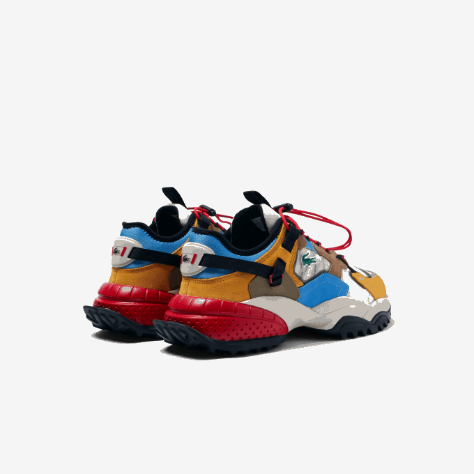 Men Lacoste V0ZN1779 Off White & Light Blue WB8 L-Guard Breaker Textile Outdoor Shoes - Image 3
