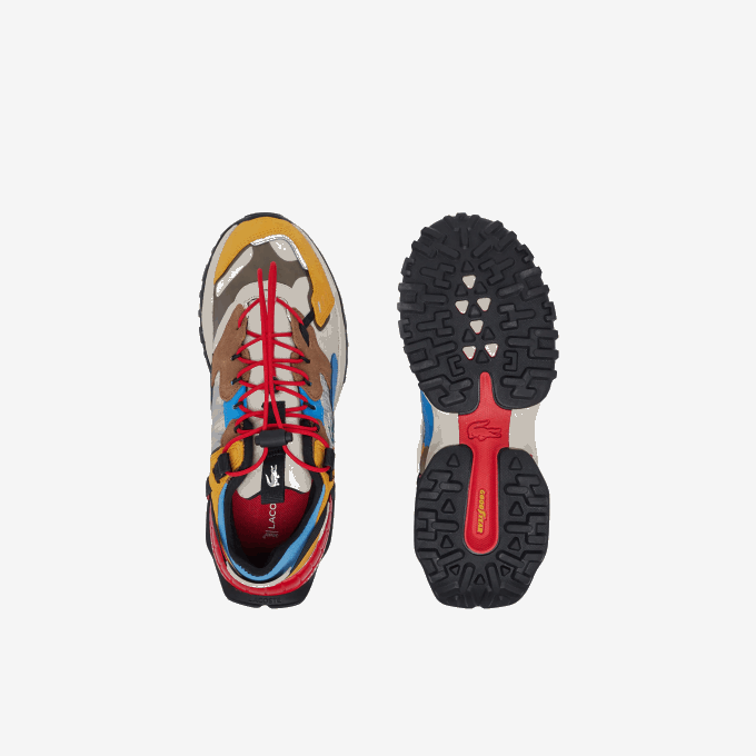 Men Lacoste V0ZN1779 Off White & Light Blue WB8 L-Guard Breaker Textile Outdoor Shoes - Image 4