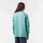 Men Lacoste V0ZN177 Green 3A4 Loose Fit Cotton Jersey Long Sleeve T-Shirt - Image 3