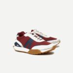 Men Lacoste V0ZN1781 Navy Gum GU1 L-Spin Deluxe Winter Leather and Textile Outdoor Shoes - Image 2