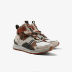 Men Lacoste V0ZN1793 Brown White 2C3 Run Breaker Leather Color-Pop Outdoor Shoes - Image 2