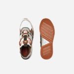 Men Lacoste V0ZN1793 Brown White 2C3 Run Breaker Leather Color-Pop Outdoor Shoes - Image 4
