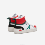 Men Lacoste V0ZN1794 White & Red 286 L004 Mid Leather Sneakers - Image 3