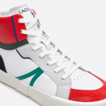 Men Lacoste V0ZN1794 White & Red 286 L004 Mid Leather Sneakers - Image 6