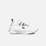 Men Lacoste V0ZN1795 White & Off White 65T Run Spin Comfort Textile Sneakers