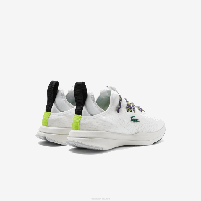 Men Lacoste V0ZN1795 White & Off White 65T Run Spin Comfort Textile Sneakers - Image 3