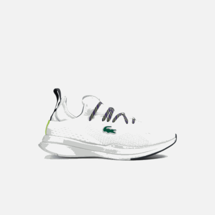 Men Lacoste V0ZN1795 White & Off White 65T Run Spin Comfort Textile Sneakers