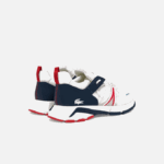 Men Lacoste V0ZN1799 White/Navy & Red 407 L003 Textile Sneakers - Image 2