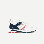Men Lacoste V0ZN1799 White/Navy & Red 407 L003 Textile Sneakers