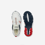 Men Lacoste V0ZN1799 White/Navy & Red 407 L003 Textile Sneakers - Image 3
