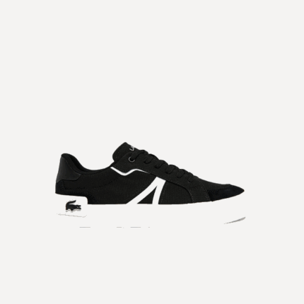 Men Lacoste V0ZN1801 Black & White 312 L004 Canvas Sneakers