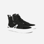 Men Lacoste V0ZN1804 Black & White 312 L004 Mid Canvas Sneakers - Image 2