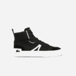 Men Lacoste V0ZN1804 Black & White 312 L004 Mid Canvas Sneakers