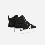 Men Lacoste V0ZN1804 Black & White 312 L004 Mid Canvas Sneakers - Image 3