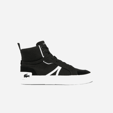Men Lacoste V0ZN1804 Black & White 312 L004 Mid Canvas Sneakers
