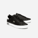 Men Lacoste V0ZN1805 Black & White 312 Powercourt Leather Sneakers - Image 2