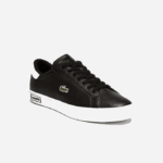 Men Lacoste V0ZN1805 Black & White 312 Powercourt Leather Sneakers