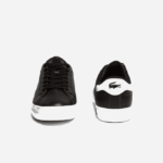 Men Lacoste V0ZN1805 Black & White 312 Powercourt Leather Sneakers - Image 5