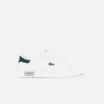 Men Lacoste V0ZN1806 White & Dark Green 1R5 Powercourt Leather Sneakers