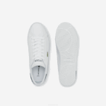 Men Lacoste V0ZN1806 White & Dark Green 1R5 Powercourt Leather Sneakers - Image 4