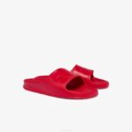 Men Lacoste V0ZN1811 Red RR1 Croco 2.0 Synthetic Logo Slides - Image 2