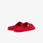 Men Lacoste V0ZN1811 Red RR1 Croco 2.0 Synthetic Logo Slides - Image 3