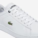 Men Lacoste V0ZN1815 White & Navy 042 Carnaby BL Leather Sneakers - Image 6