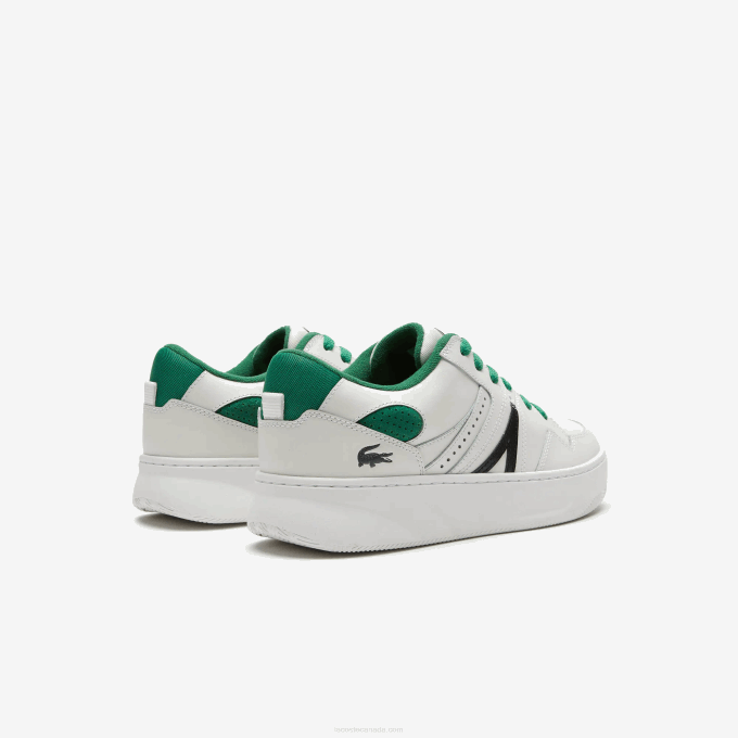 Men Lacoste V0ZN1818 White/Green 082 L005 Leather Color-Pop Sneakers - Image 3