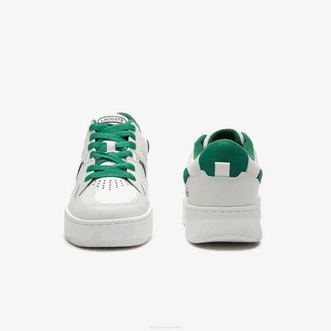 Men Lacoste V0ZN1818 White/Green 082 L005 Leather Color-Pop Sneakers - Image 5