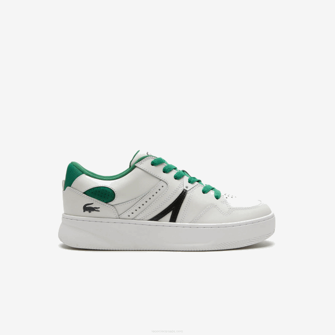 Men Lacoste V0ZN1818 White/Green 082 L005 Leather Color-Pop Sneakers - Image 1
