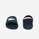 Men Lacoste V0ZN1820 Navy & White 092 Croco Water-repellent Synthetic Slides - Image 5