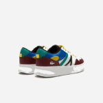Men Lacoste V0ZN1822 Burgundy White 2H2 L005 Leather Sneakers - Image 3