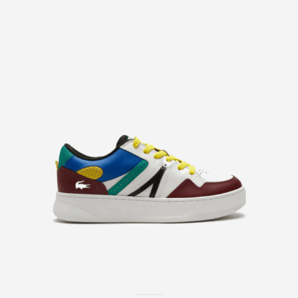 Men Lacoste V0ZN1822 Burgundy White 2H2 L005 Leather Sneakers