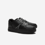 Men Lacoste V0ZN1824 Black 02H L005 Leather Sneakers - Image 2