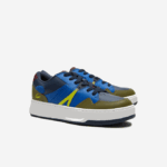Men Lacoste V0ZN1825 Navy Khaki AH9 L005 Leather Sneakers - Image 2