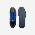 Men Lacoste V0ZN1825 Navy Khaki AH9 L005 Leather Sneakers - Image 4
