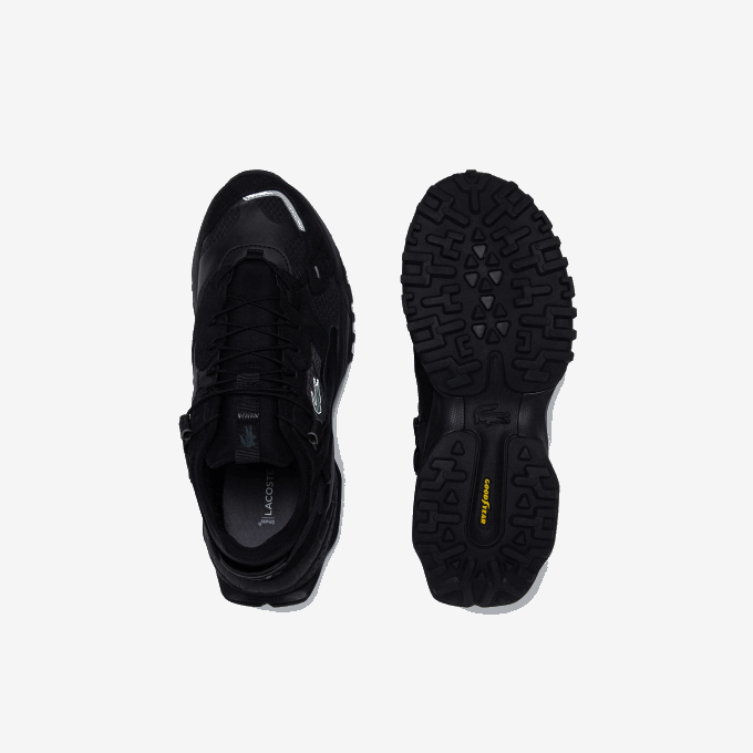 Men Lacoste V0ZN1826 Black 02H L-Guard Breaker Textile and Suede Sneakers - Image 3