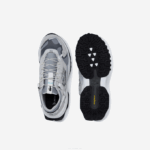 Men Lacoste V0ZN1827 Light Grey & Black GB7 L-Guard Breaker Textile and Suede Sneakers - Image 4