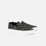Men Lacoste V0ZN1828 Black & White 312 Jump Serve Canvas and Synthetic Slip on - Image 2