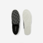 Men Lacoste V0ZN1828 Black & White 312 Jump Serve Canvas and Synthetic Slip on - Image 4